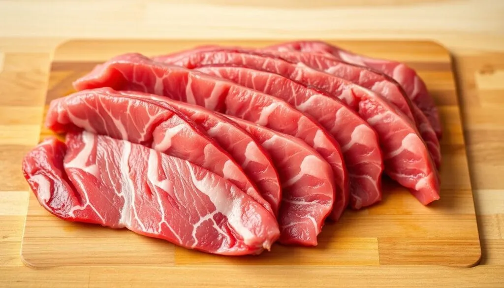 Tender beef slices for bulgogi Tender beef slices for bulgogi