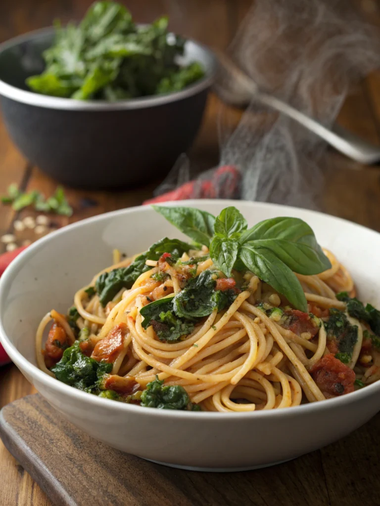 One Pot Spaghetti with Kale recipe