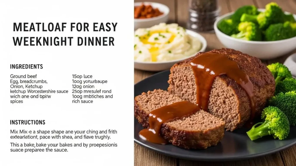 Meatloaf Recipe for Easy Weeknight Dinner with Rich Sauce