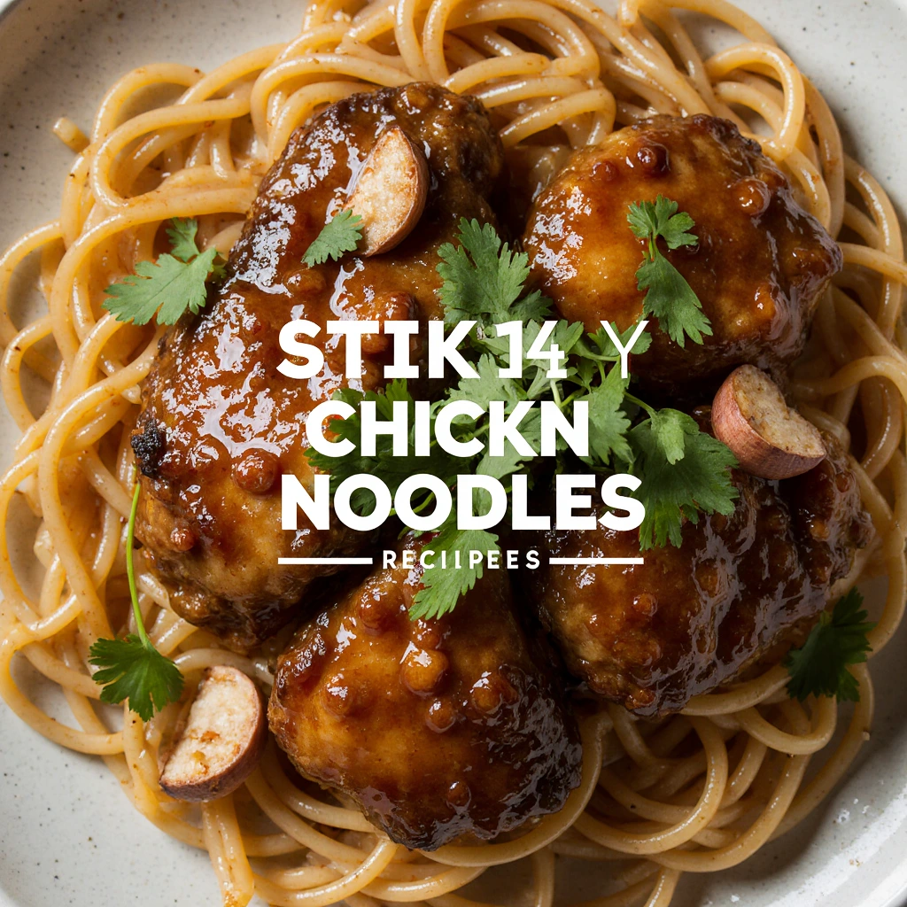 Sticky Garlic Chicken Noodles