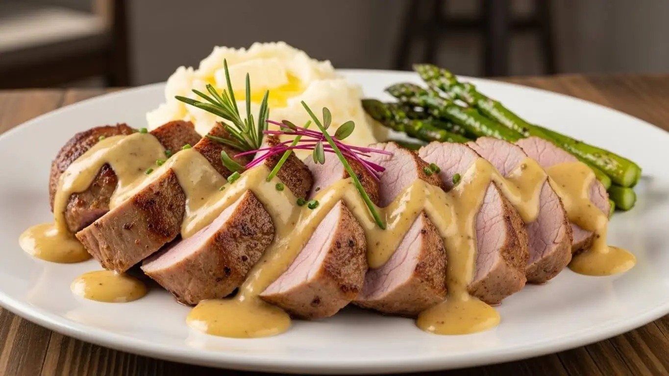 Best Pork Tenderloin with Dijon Mustard Cream Sauce