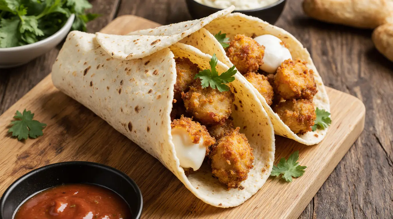 Crunchy Crispy Air Fryer Chicken & Mozzarella Wraps | Easy Air Fryer Recipe