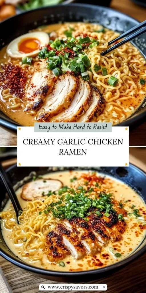 Creamy Garlic Chicken Ramen