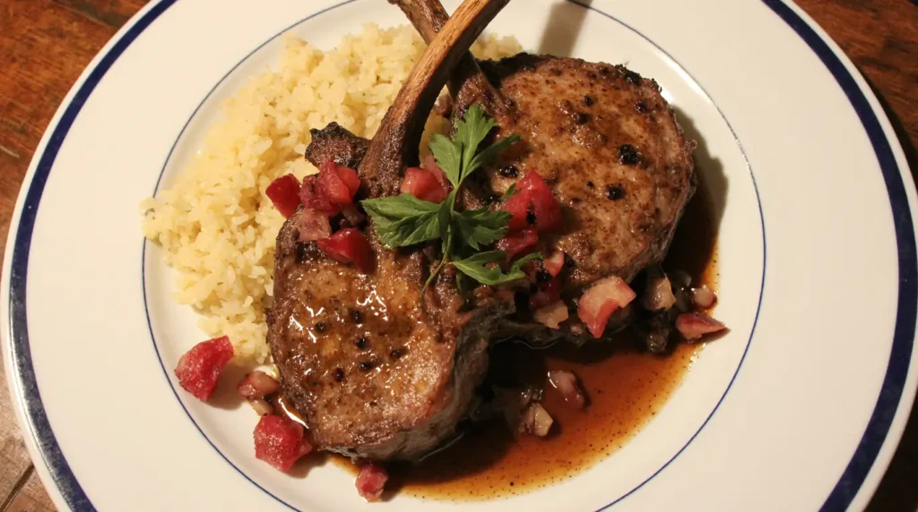 Fancy Pomegranate Lamb Chops