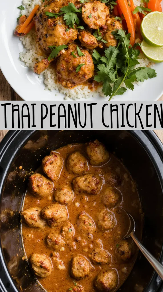 Slow Cooker Thai Peanut Chicken Recipe