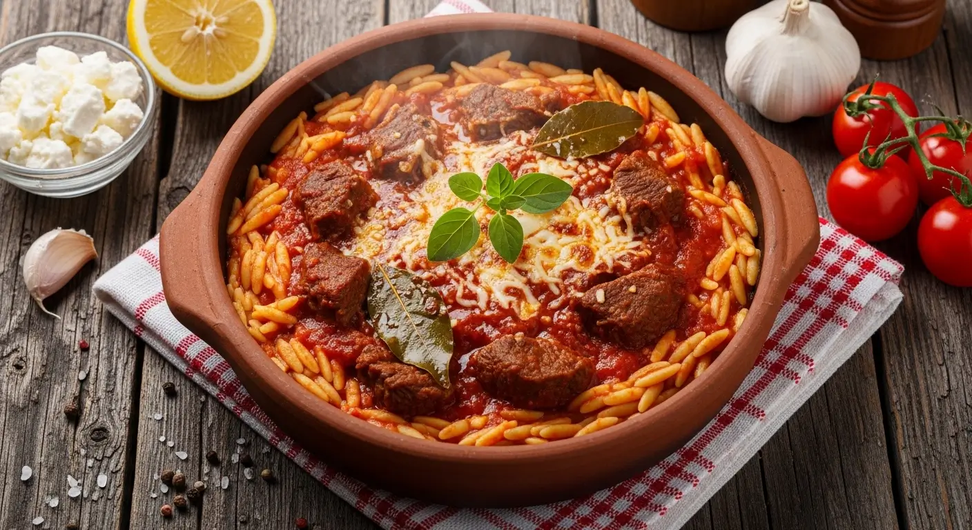 Beef Giouvetsi (Greek Beef Orzo Pasta) Recipe