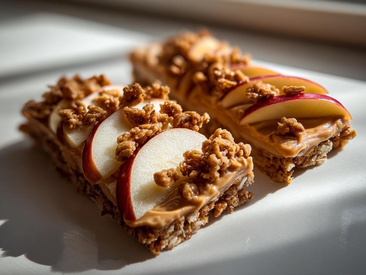 quick after school snack apple peanut butter bars