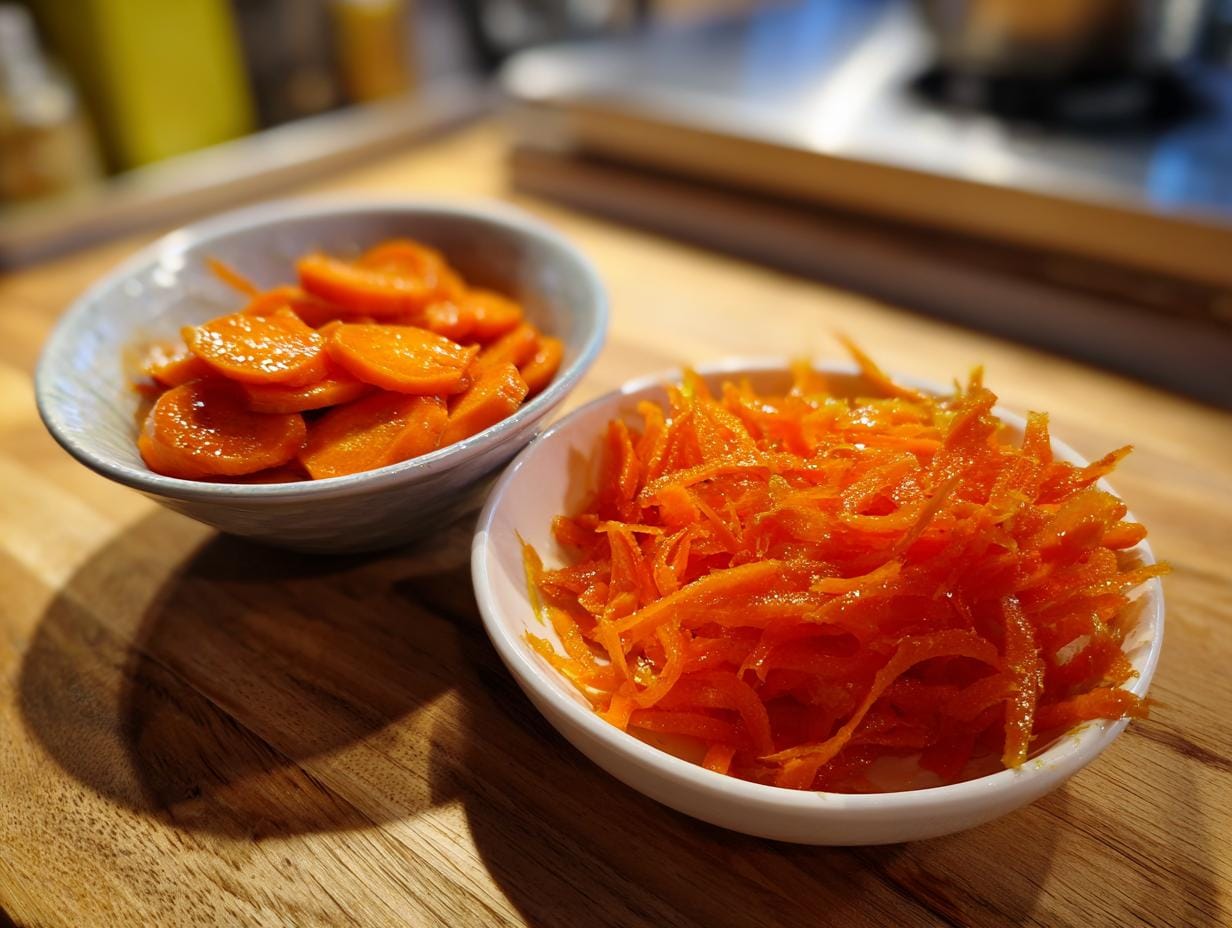 spring carrot side dishes bowls