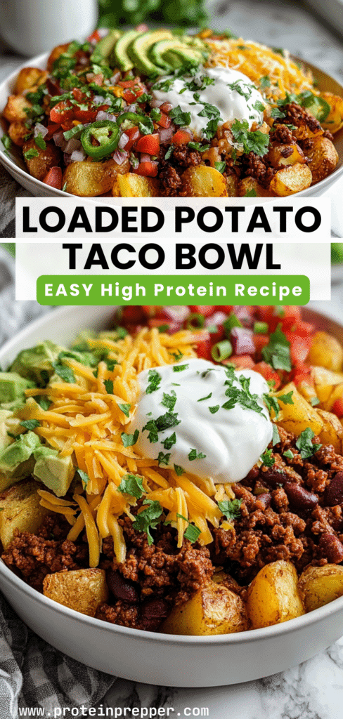Satisfy Your Cravings: Loaded Potato Taco Bowl for Meal Prep Bliss!