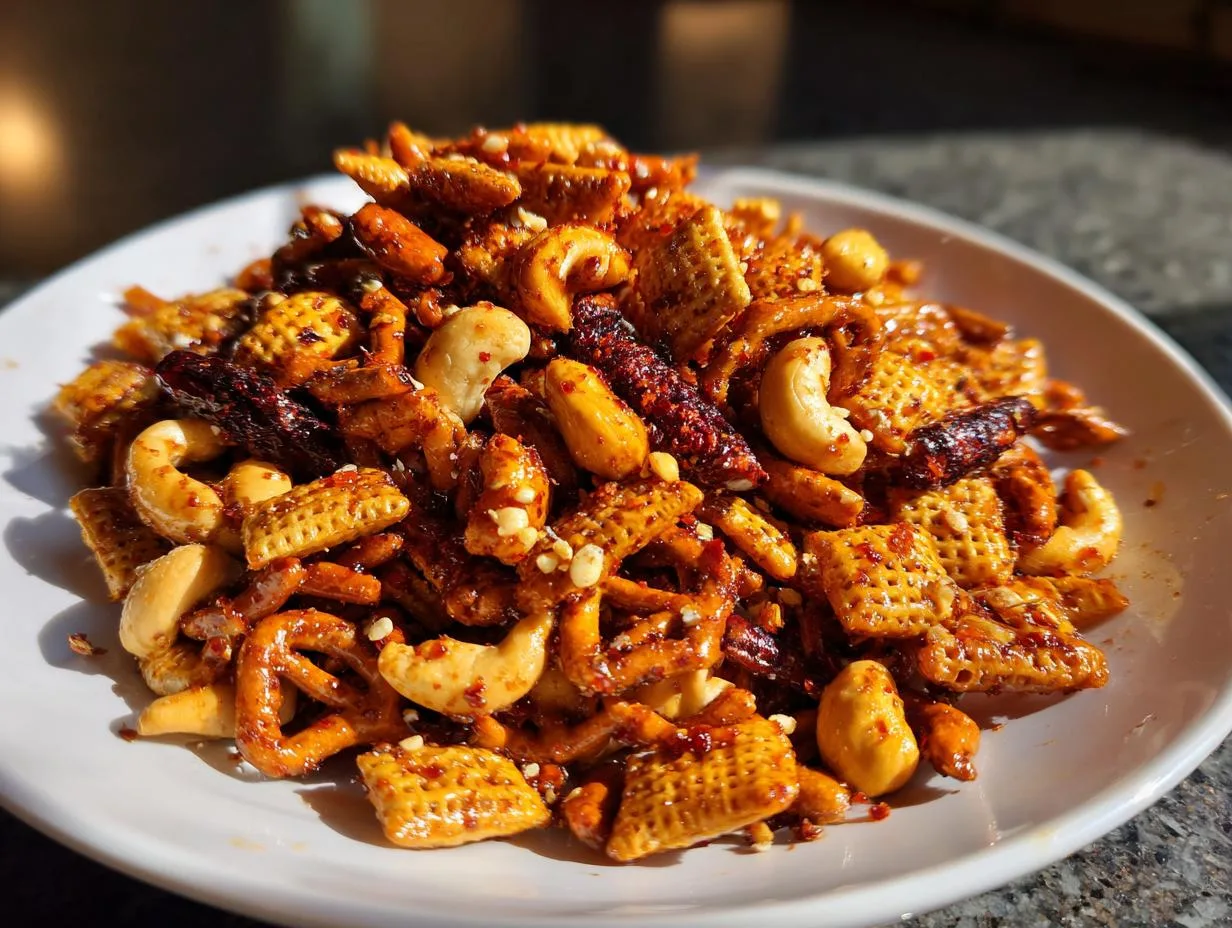 Irresistible Hot Honey Snack Mix in Just 60 Minutes 1 Irresistible Hot Honey Snack Mix in Just 60 Minutes