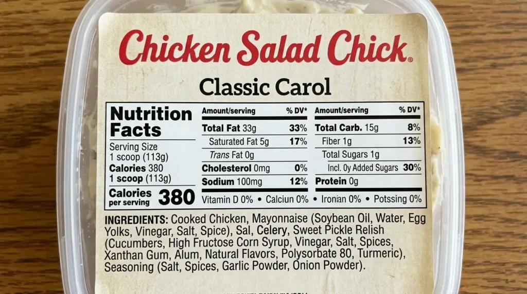 Chicken Salad Chick: Nutrition Facts & Ingredients