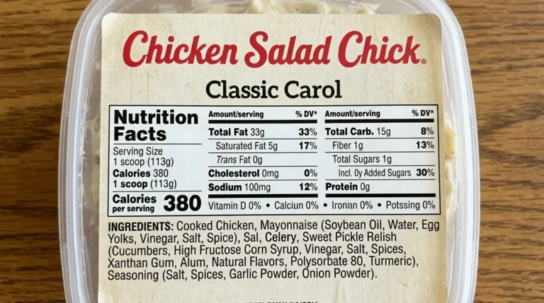 Chicken Salad Chick: Nutrition Facts & Ingredients