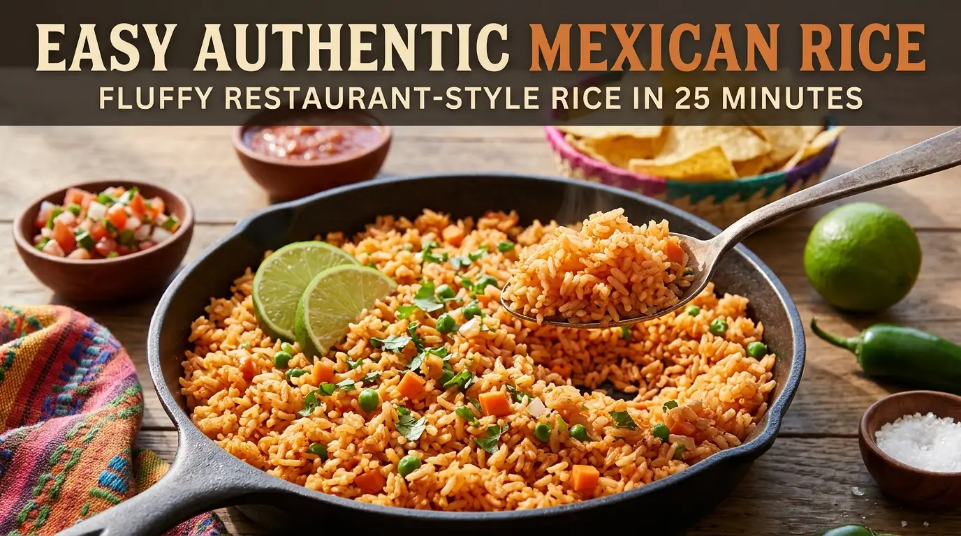 Easy Authentic Mexican Rice | Fluffy Restaurant-Style Rice in 25 Minutes